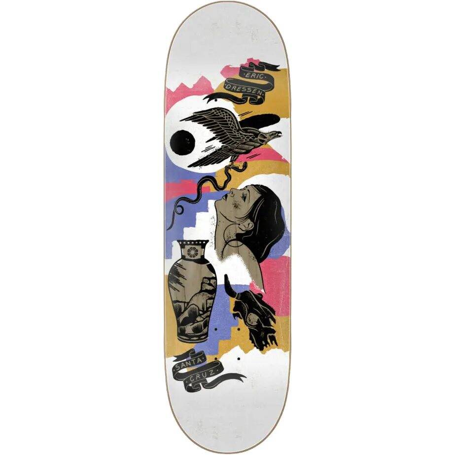 Santa Cruz Dressen Seeker Skateboard Deck - Multi 9''