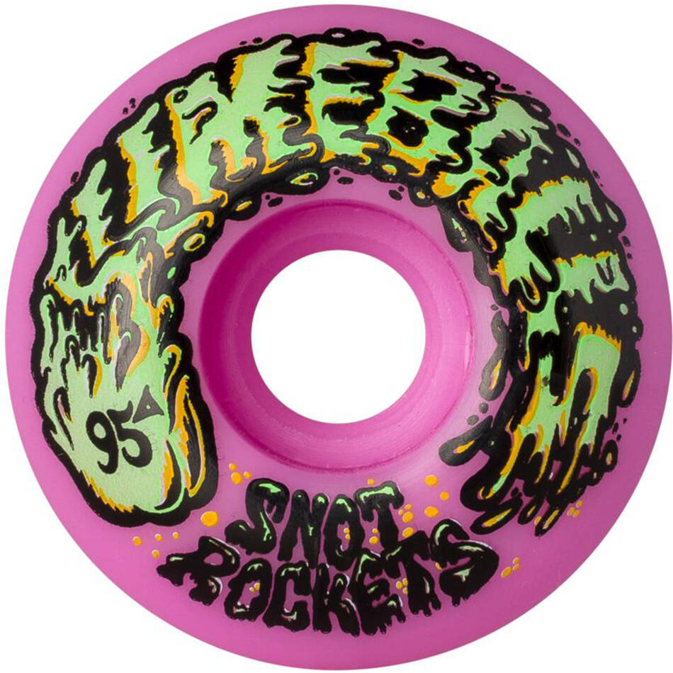 Santa Cruz Slime Balls Snot Rockets Pastel 95a Skateboard Wheels - Pink 54mm