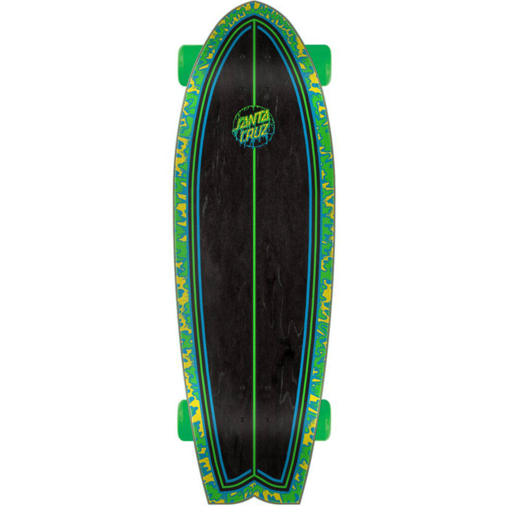 Santa Cruz Toxic Dot Shark Complete Cruiser - Green 27.7''