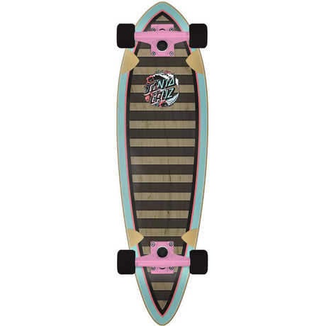 Santa Cruz Wave Dot Splice Pintail Complete Longboard - Red 33''
