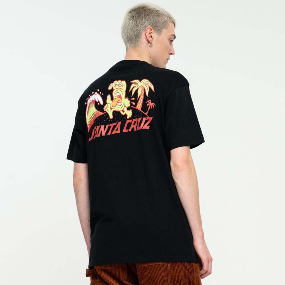 Santa Cruz Beach Bum Hand Scene T Shirt - Black