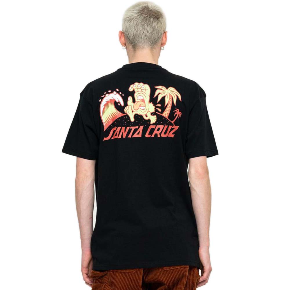Santa Cruz Beach Bum Hand Scene T Shirt - Black