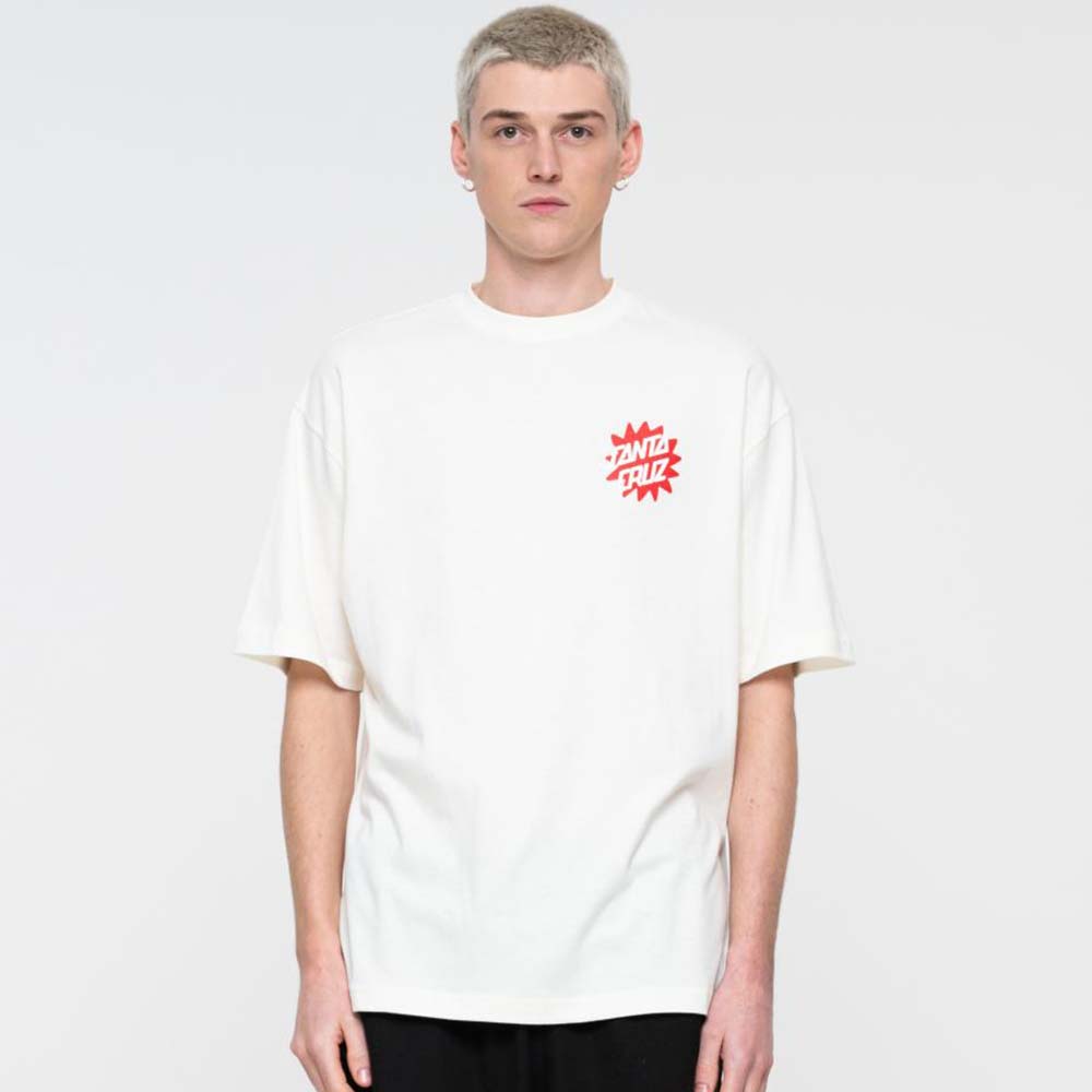 Santa Cruz Box Sketch T Shirt - Unbleached Cotton