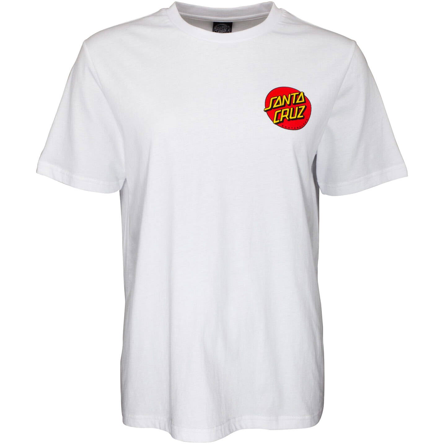 Santa Cruz Classic Dot Chest Womens T Shirt - White