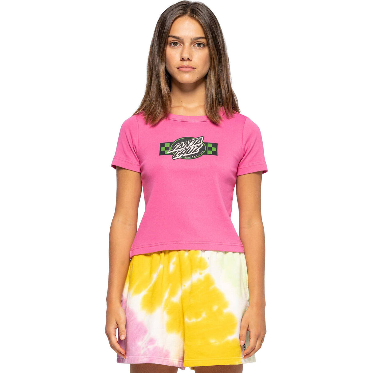 Santa Cruz Contest Oval Womens T Shirt - Pink Guava