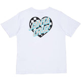 Santa Cruz Heart Dot Check Womens T Shirt - White