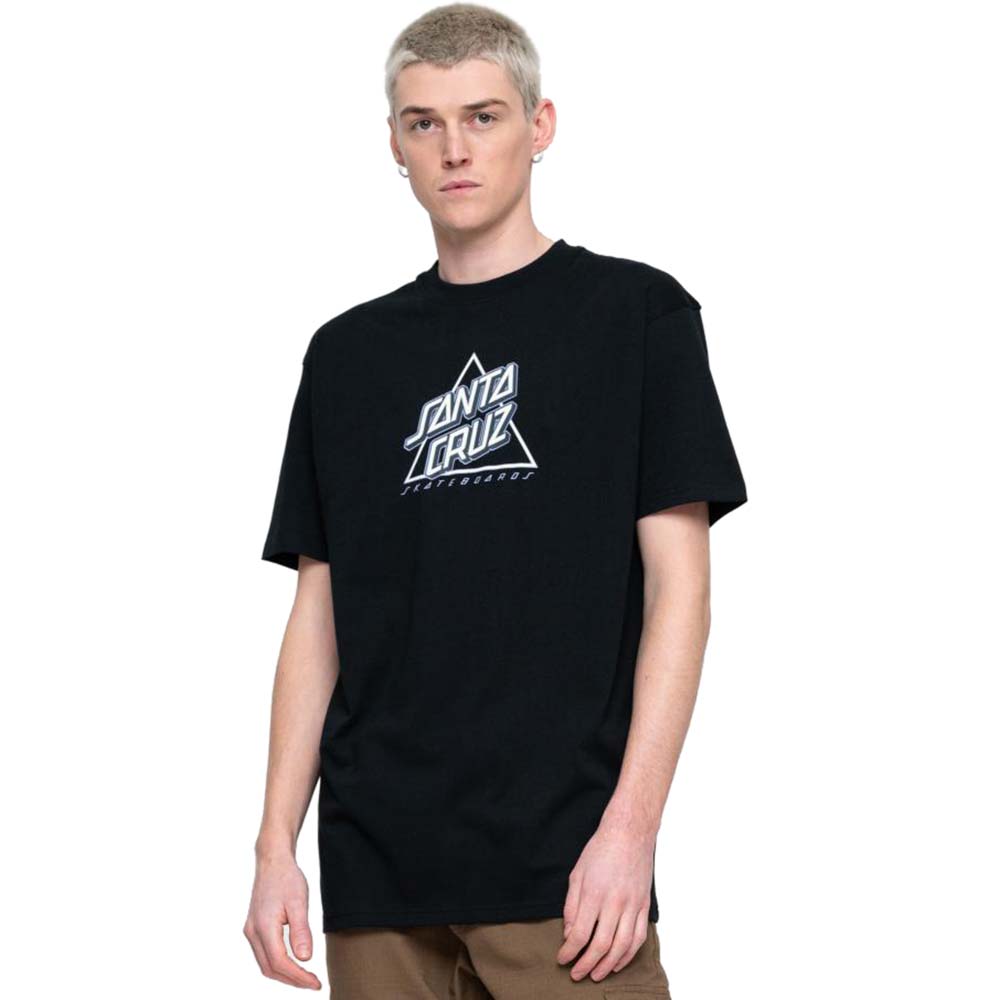 Santa Cruz Lined Not A Dot Front T Shirt - Black