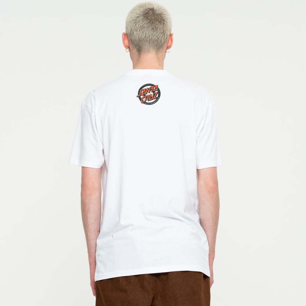 Santa Cruz Roskopp Face Front  T Shirt - White