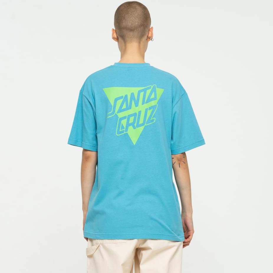 Santa Cruz Stacked Strip T Shirt - Arctic Blue