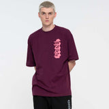 Santa Cruz Stacked Strip Reverse T Shirt - Beetroot