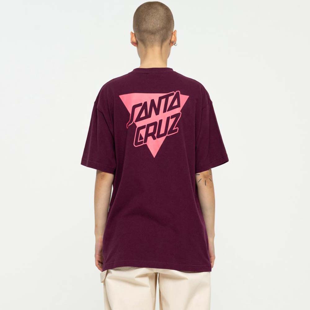 Santa Cruz Stacked Strip Reverse T Shirt - Beetroot