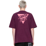 Santa Cruz Stacked Strip Reverse T Shirt - Beetroot