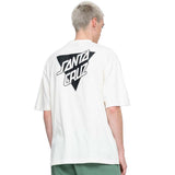 Santa Cruz Stacked Strip Reverse T Shirt - Unbleached Cotton