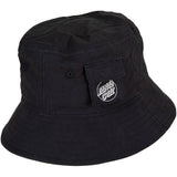 Santa Cruz Strip Cargo Bucket Hat - Washed Black