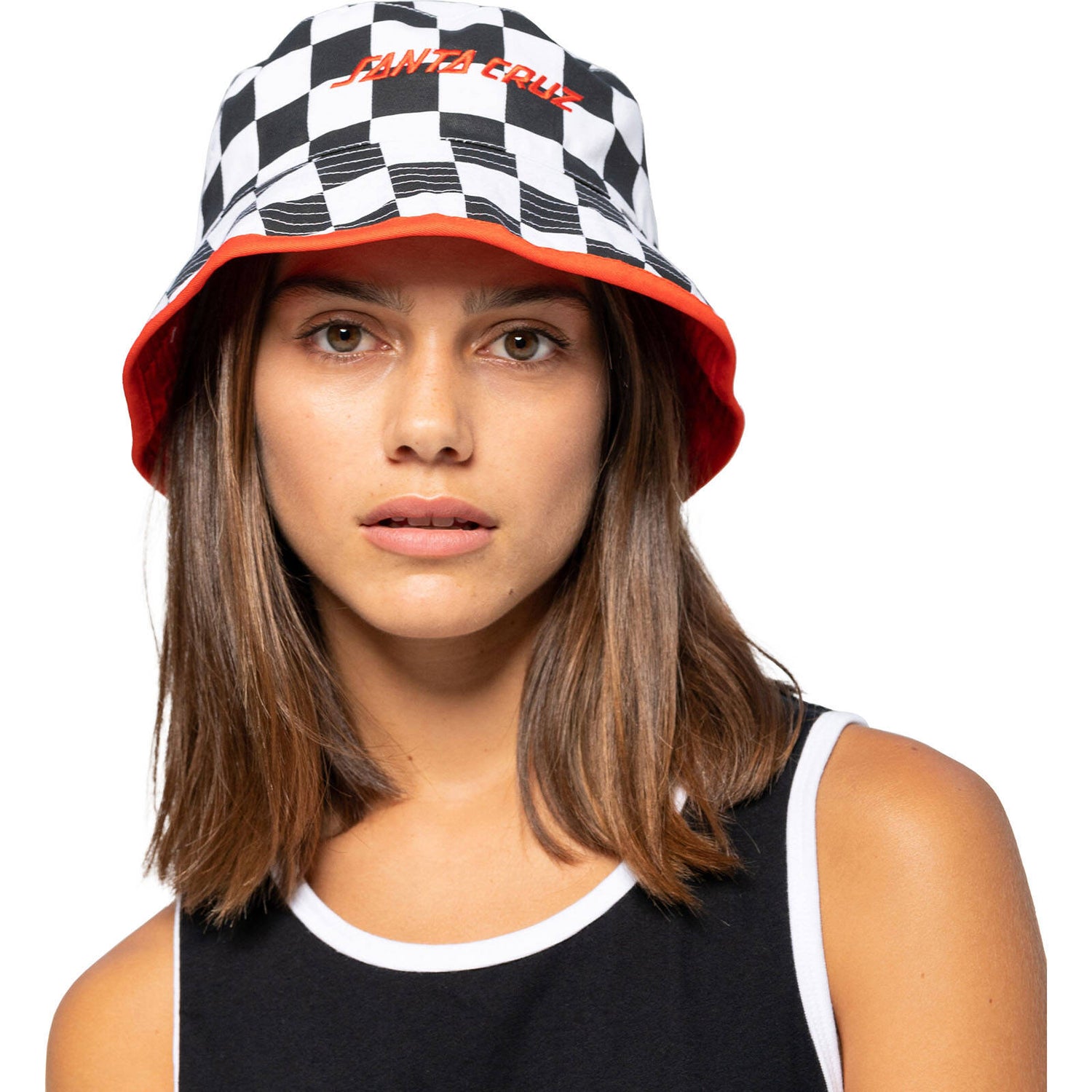 Santa Cruz Strip Reversible Bucket Hat - Red Flame