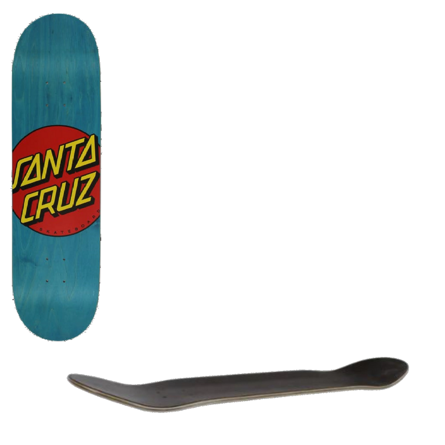 Santa Cruz Classic Dot Skateboard Deck - Blue 8.5''