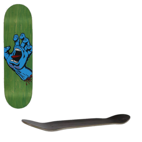 Santa Cruz Screaming Hand Skateboard Deck - Green 8.8''