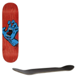 Santa Cruz Screaming Hand Skateboard Deck - Red 8''