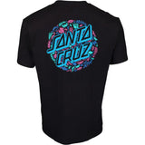 Santa Cruz Foliage Dot T Shirt - Black