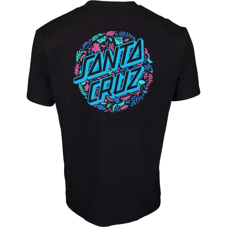 Santa Cruz Foliage Dot T Shirt - Black