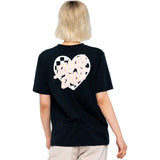 Santa Cruz Heart Dot Check Womens T Shirt - Black