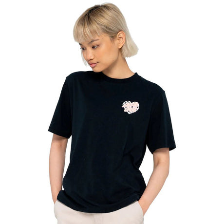 Santa Cruz Heart Dot Check Womens T Shirt - Black