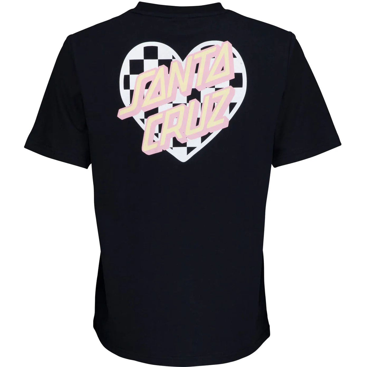 Santa Cruz Heart Dot Check Womens T Shirt - Black