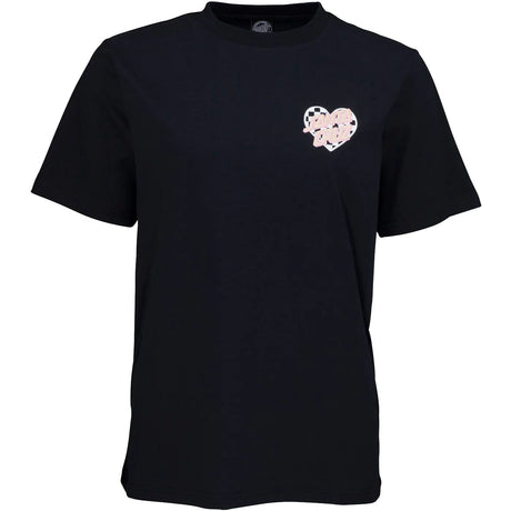 Santa Cruz Heart Dot Check Womens T Shirt - Black