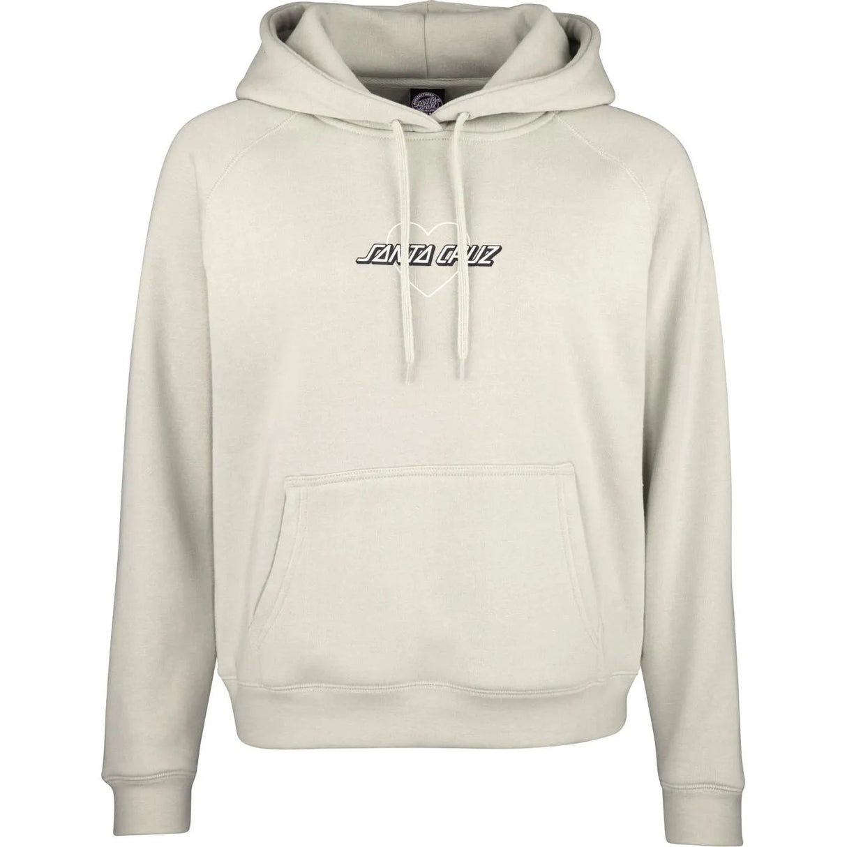Santa Cruz Heart Strip Womens Hoodie - Silver