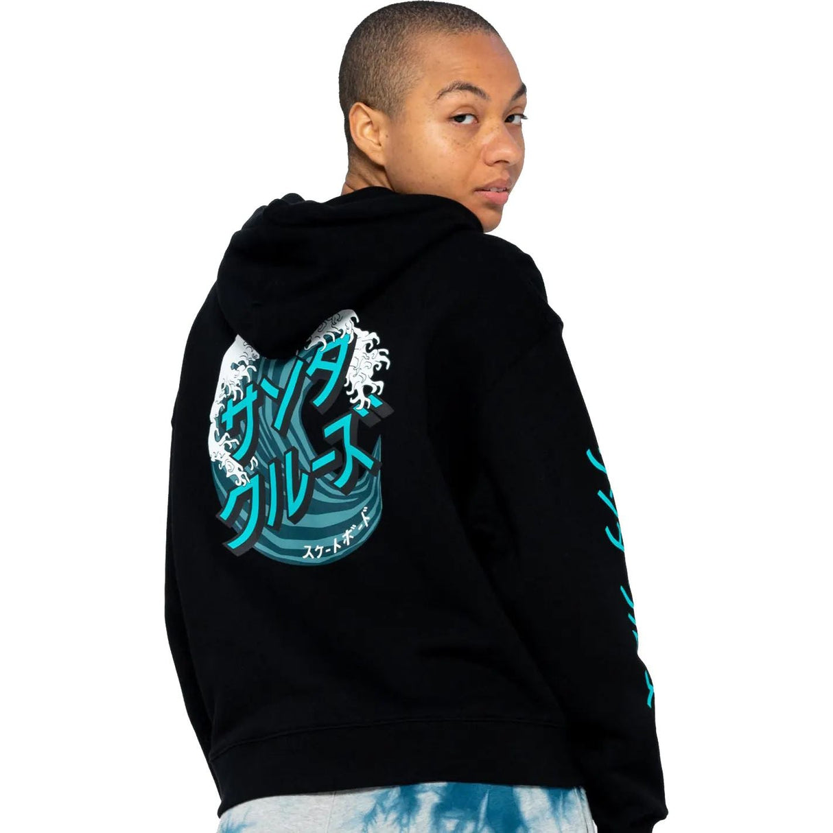 Santa Cruz Japanese Wave Dot Hoodie - Black