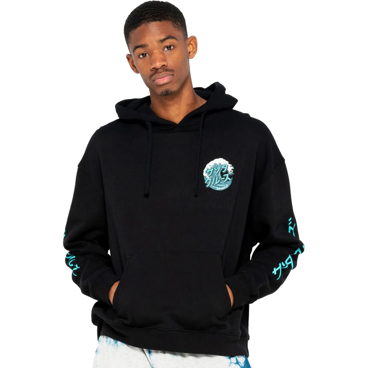 Santa Cruz Japanese Wave Dot Hoodie - Black