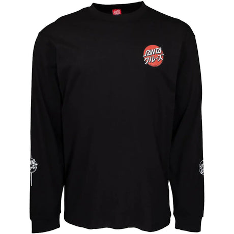 Santa Cruz Mixed Up Dot Long Sleeve T Shirt - Black