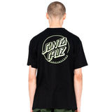 Santa Cruz Opus Dot Stripe T Shirt - Black/Mint