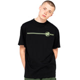 Santa Cruz Opus Dot Stripe T Shirt - Black/Mint