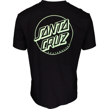 Santa Cruz Opus Dot Stripe T Shirt - Black/Mint