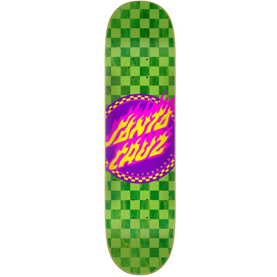 Santa Cruz Flame Dot Check Skateboard Deck - 8"