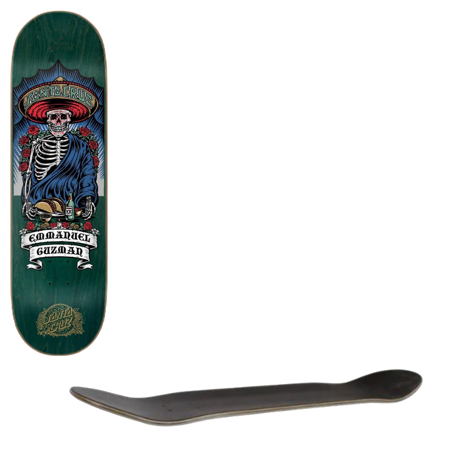 Santa Cruz Guzman Dine With Me Skateboard Deck - 8.27"