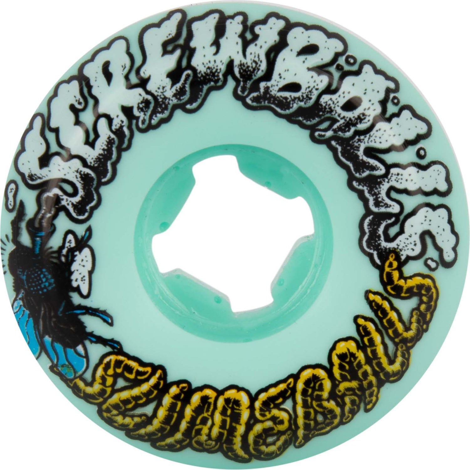Santa Cruz Slime Balls Screw Balls Speed Balls Skateboard Wheels - Green 53mm