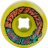 Santa Cruz Slime Balls Snake Vomits Skateboard Wheels - Green Swirl/White 60mm