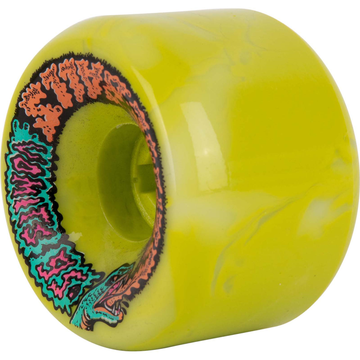 Santa Cruz Slime Balls Snake Vomits Skateboard Wheels - Green Swirl/White 60mm