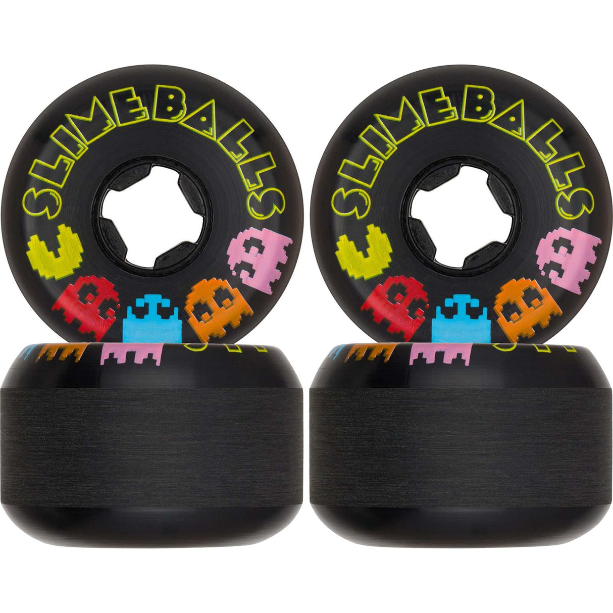 Santa Cruz Pac-Man Slime Balls Vomit Mini Skateboard Wheels - Black 54mm
