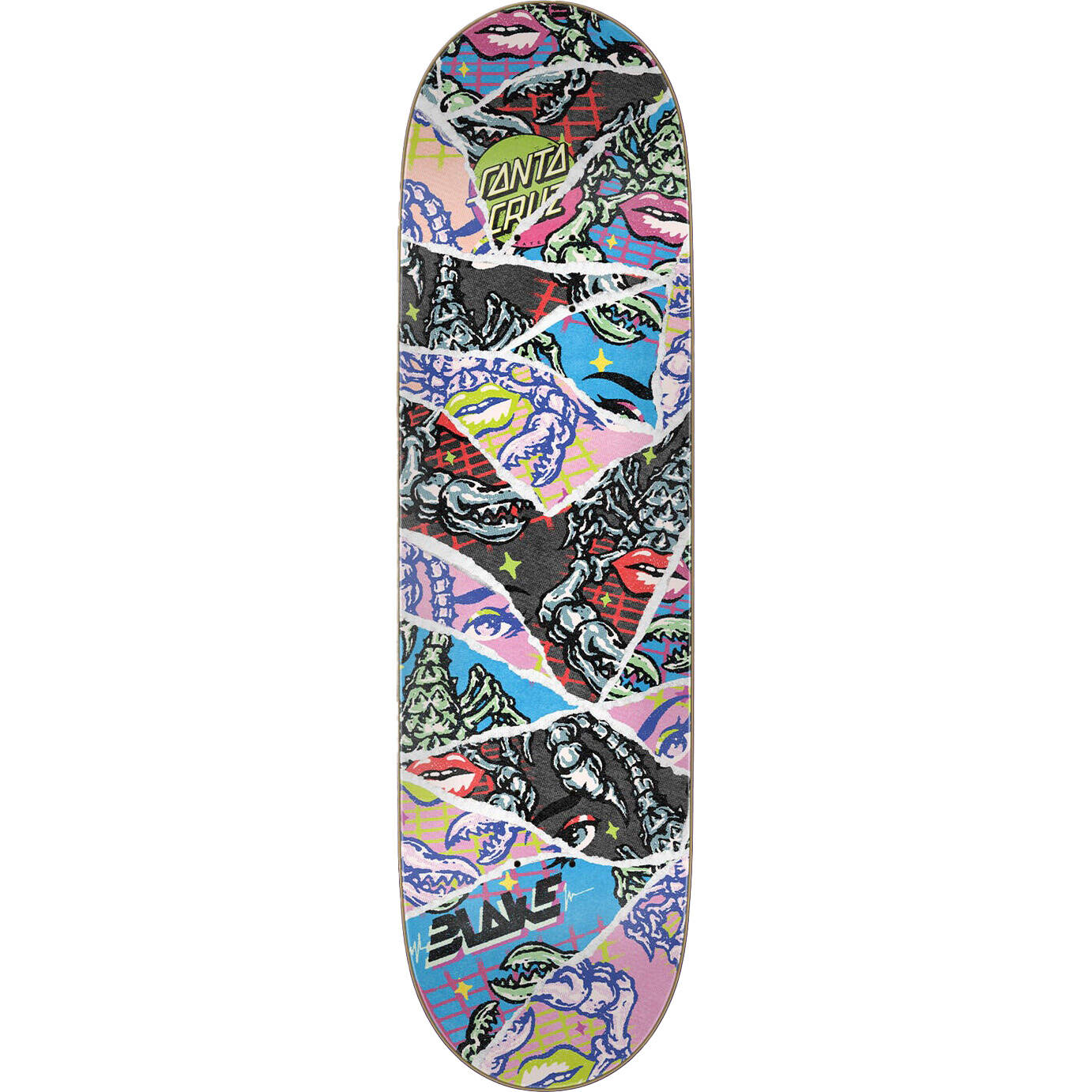 Santa Cruz Johnson Misprint Danger Zone VX Everslick Skateboard Deck - 8.6"