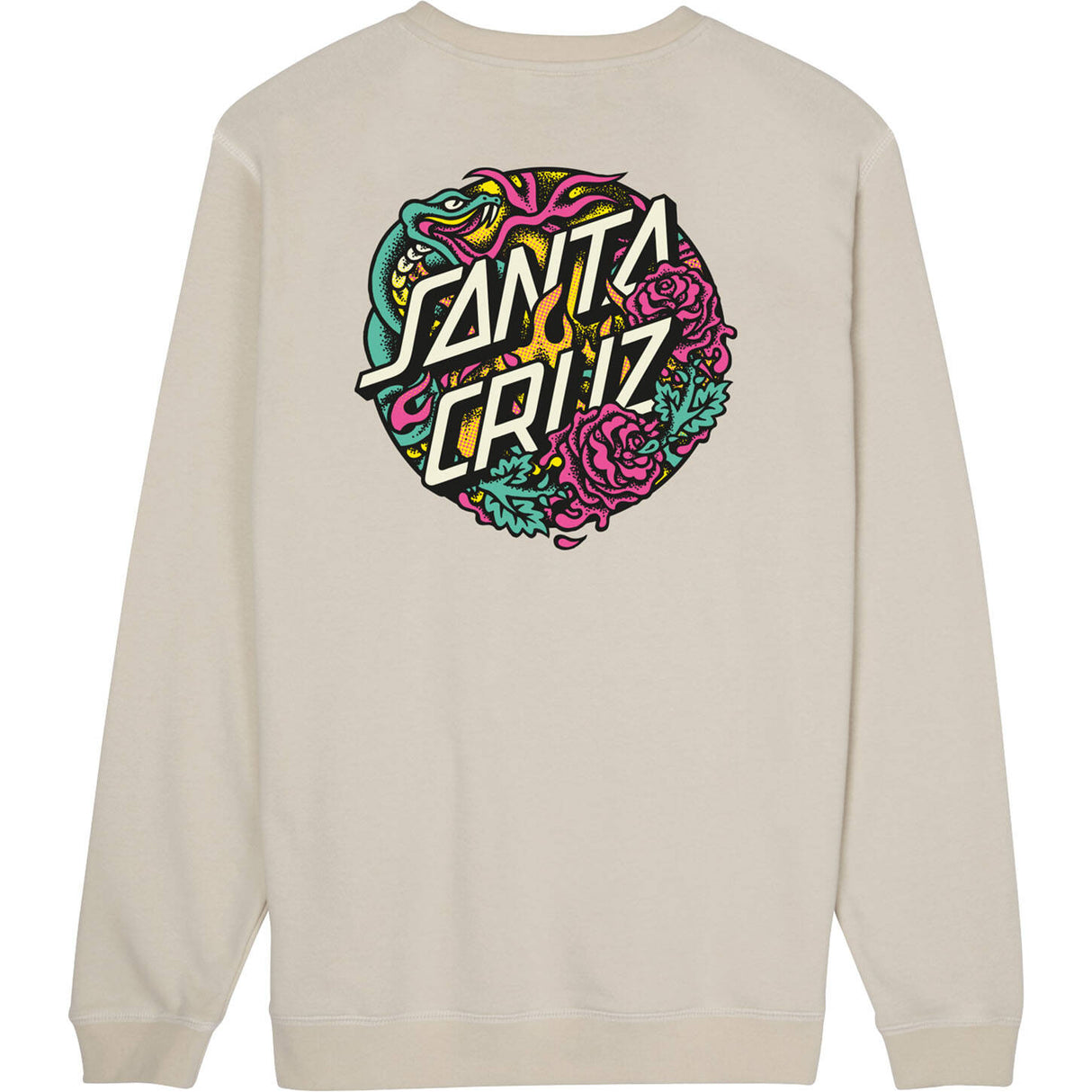 Santa Cruz Dressen Rose Two Crew - Light Grey