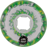 Santa Cruz Slime Balls Mirror Vomits Skateboard Wheels - Clear 53mm