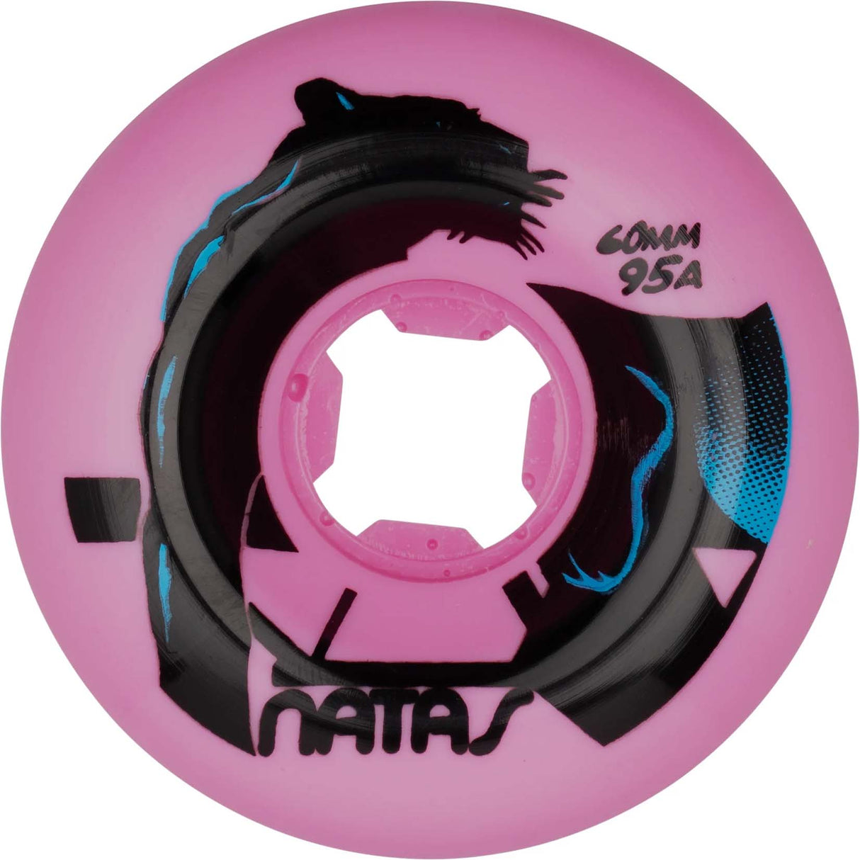 Santa Cruz Slime Balls Natas Kaupas Panther Vomits Skateboard Wheels - Pink 60mm
