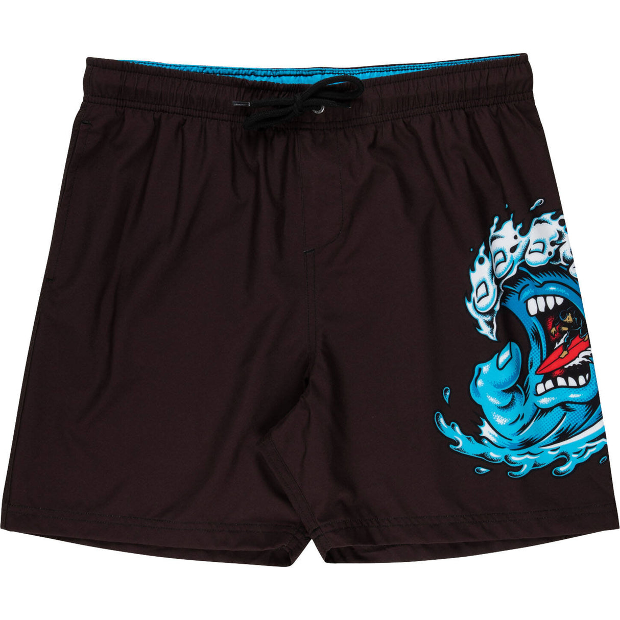 Santa Cruz Screaming Wave Swimming Shorts - Black