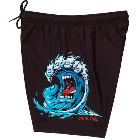 Santa Cruz Screaming Wave Swimming Shorts - Black