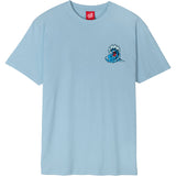 Santa Cruz Screaming Wave T Shirt - Sky Blue
