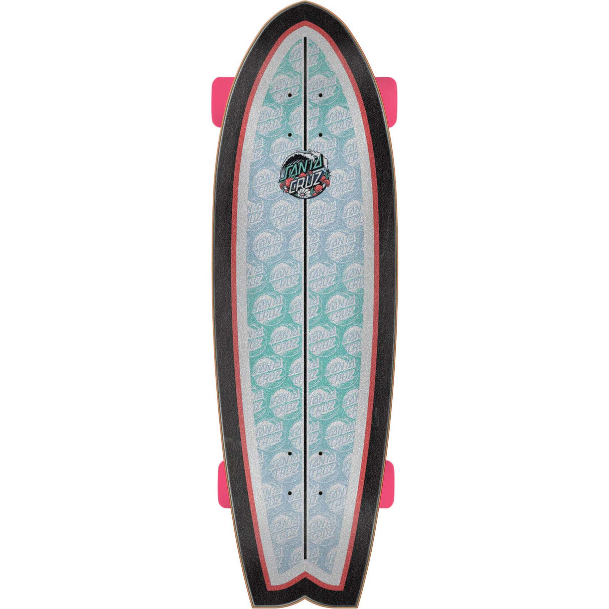 Santa Cruz Wave Dot Mushroom Splice Shark Cruiser Complete - 9" x 29.7"