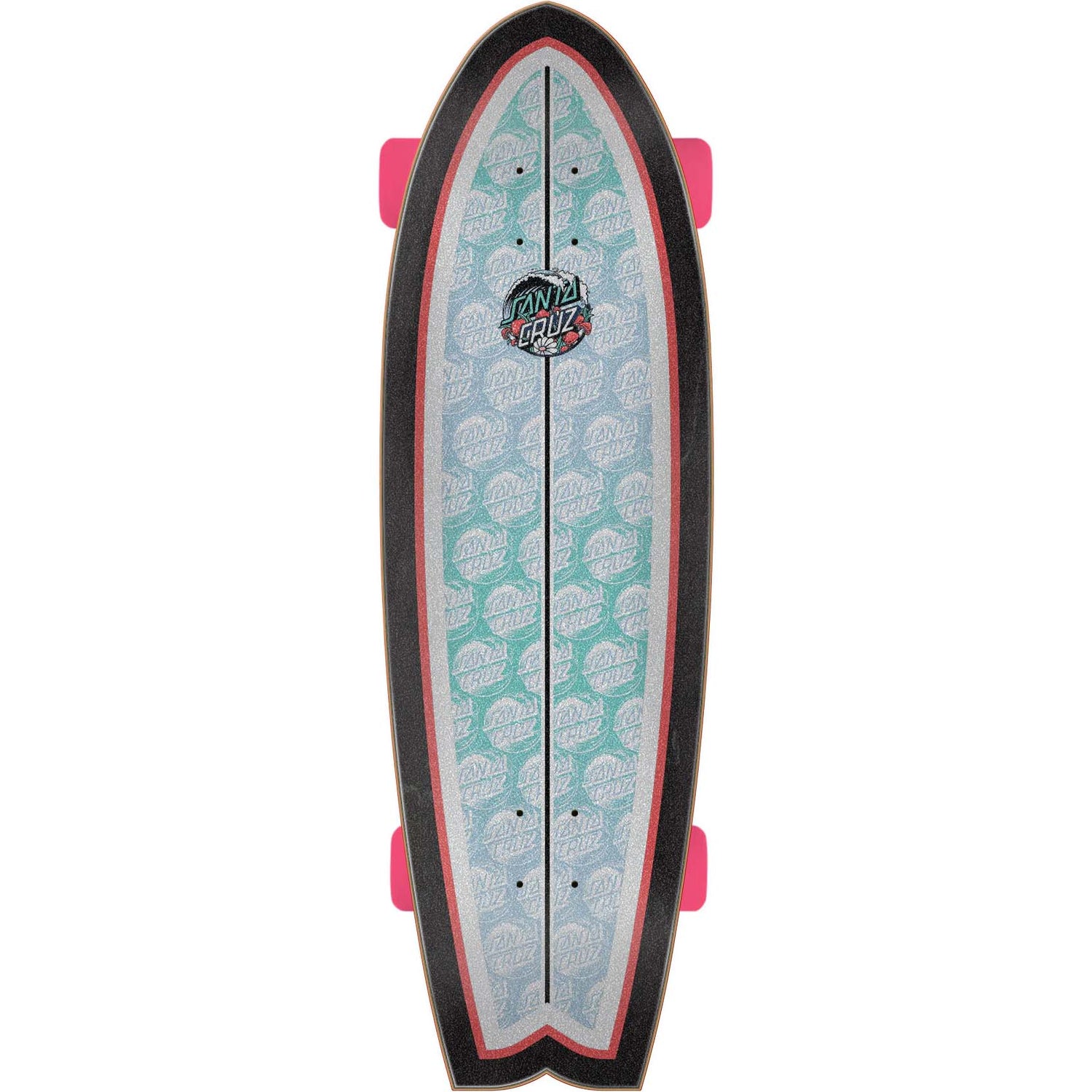 Santa Cruz Wave Dot Mushroom Splice Shark Cruiser Complete - 9" x 29.7"